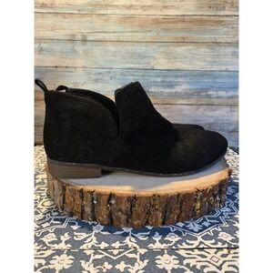 Dr Scholls Black Perforated‎ Suede Ankle Booties Women's Size 10